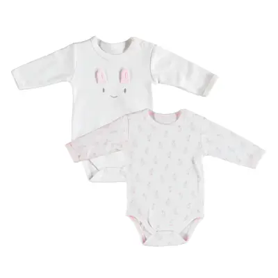 Bibaby Organik Body 2li Rabbit Girl Ekru - Pembe