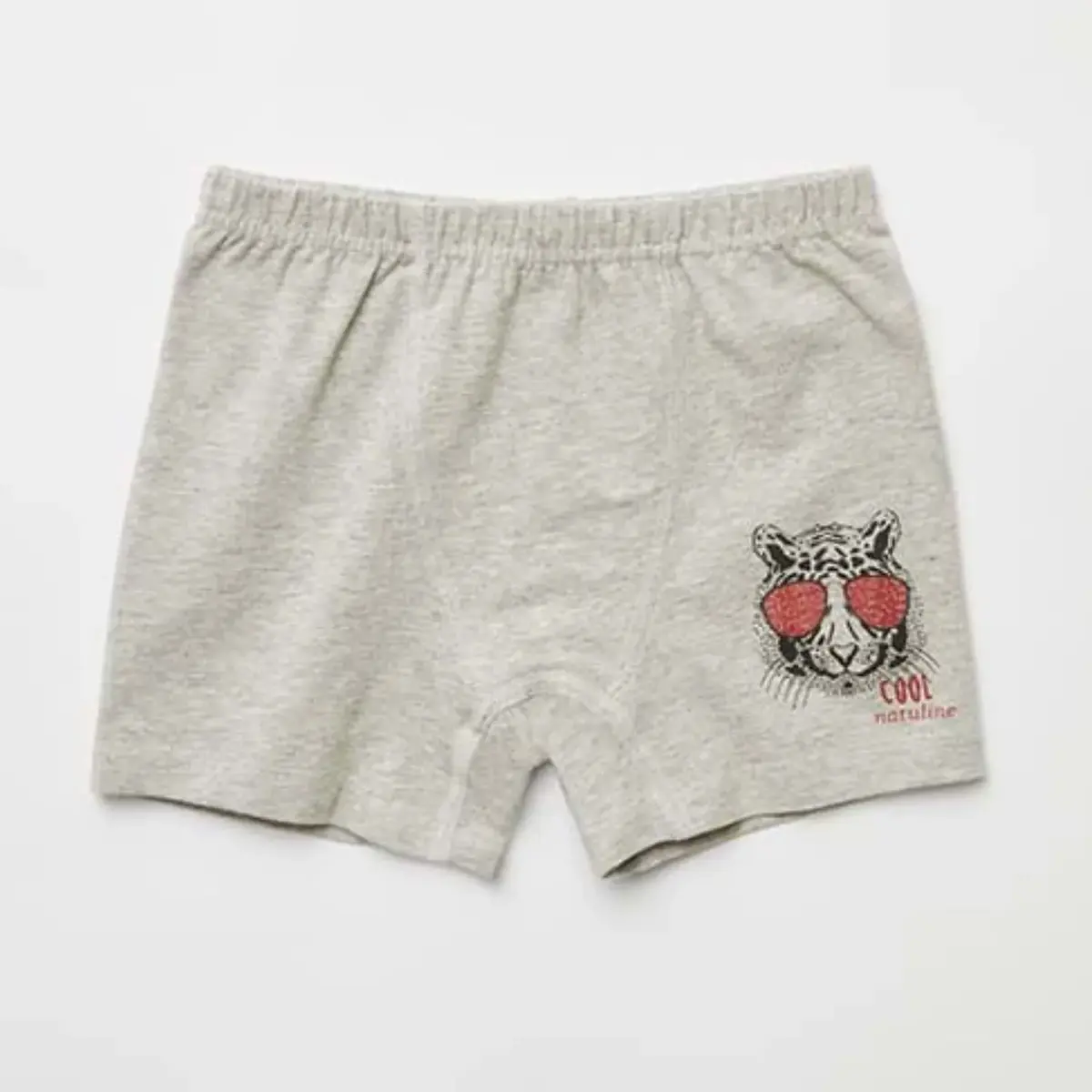 Natuline Organik Boxer Likralı Cool Tiger 2li İndigo - Gri Melanj