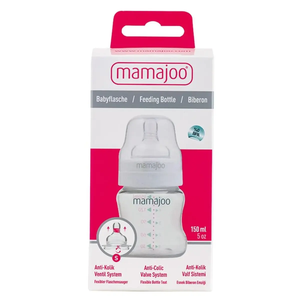 Mamajoo Silver PP Biberon 150 ml