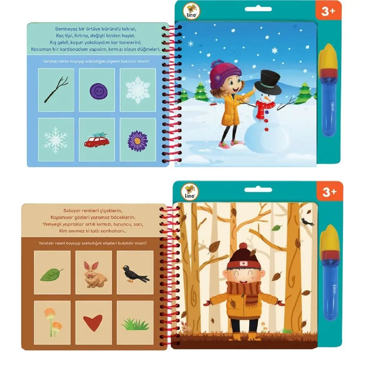 Lino Aqua Sihirli Boyama Kitabı Mevsimler