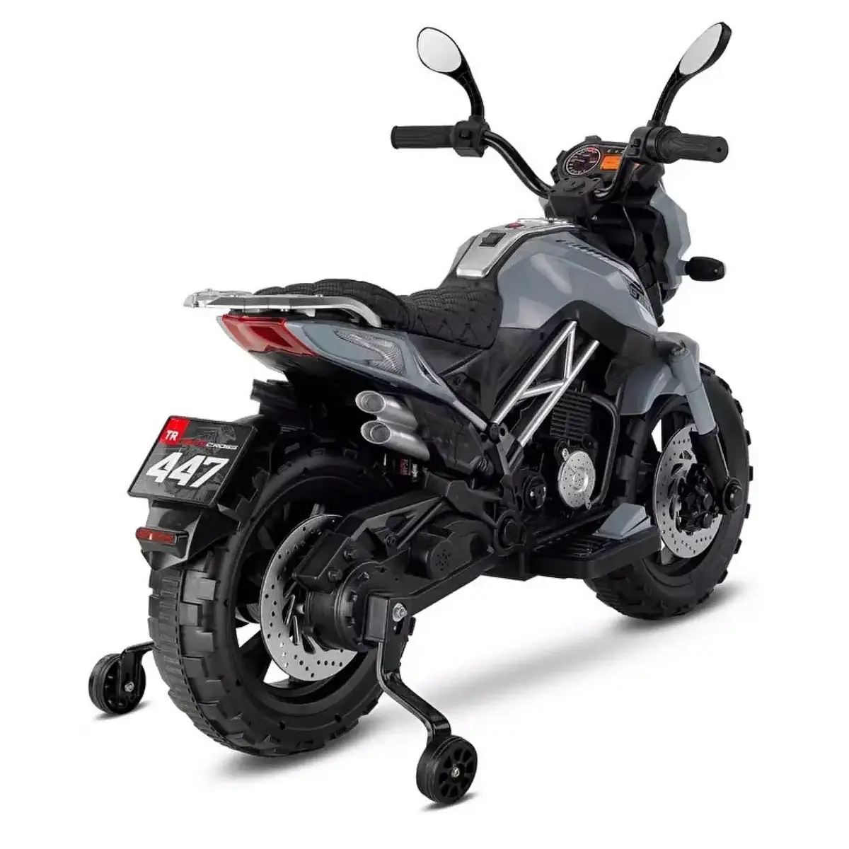 Babyhope 447 Motocross Akülü Motor 12v Gri