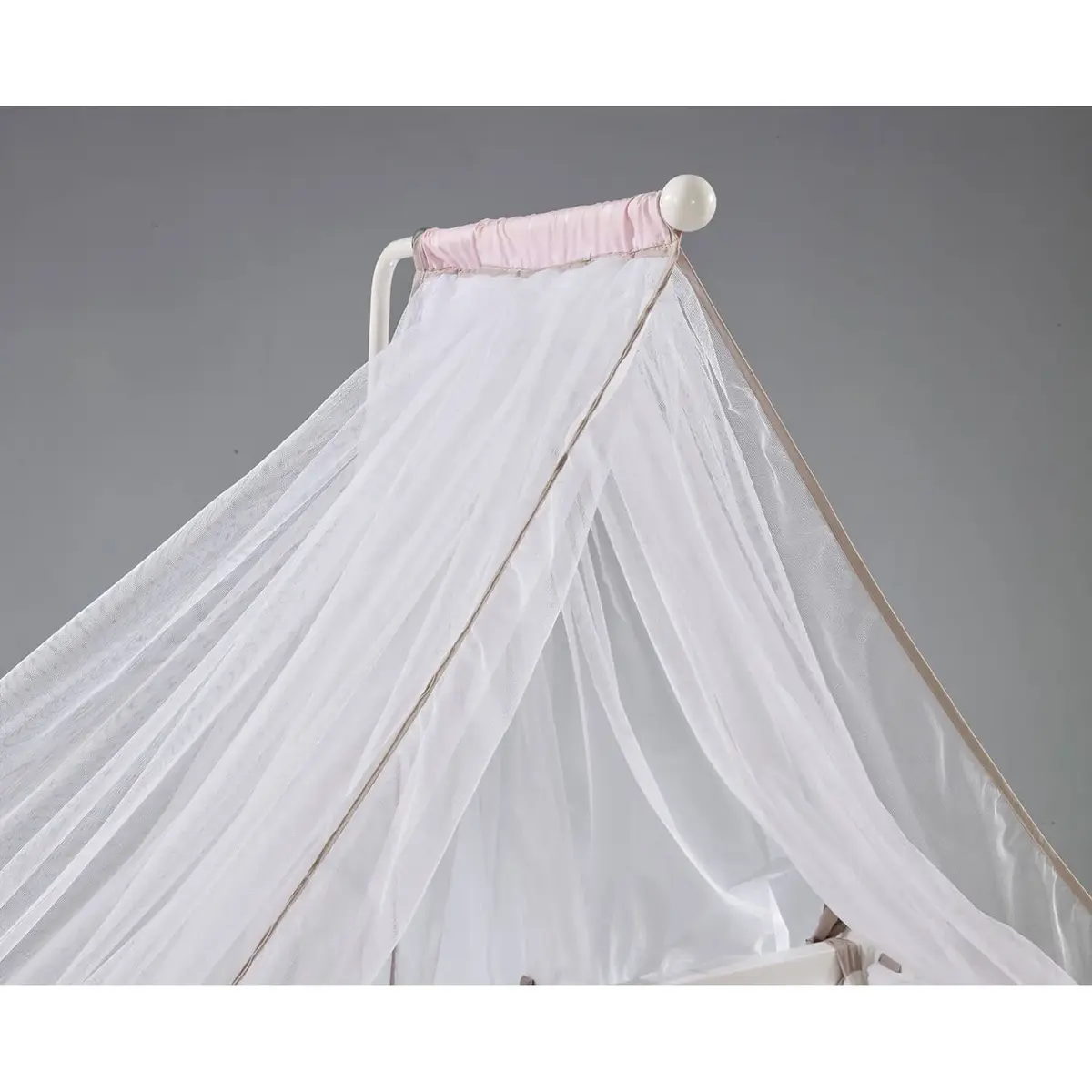 Meltem Smart Kral Beşik 60x120 cm Beyaz -  Tiny Ballerina Pembe