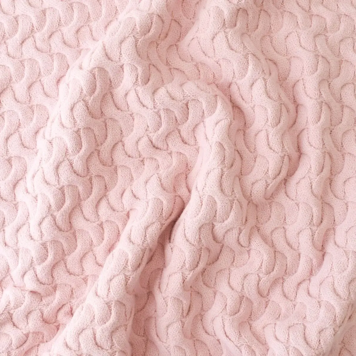 Bibaby Battaniye Hasır Triko Pembe