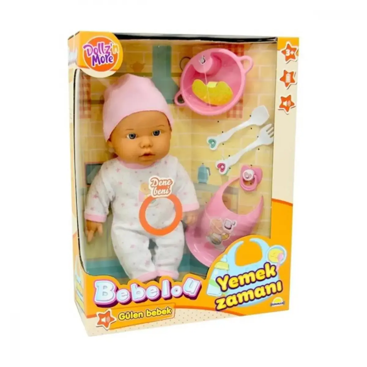 Bebelou Yemek Zamanı Bebek Set Sesli 35 Cm
