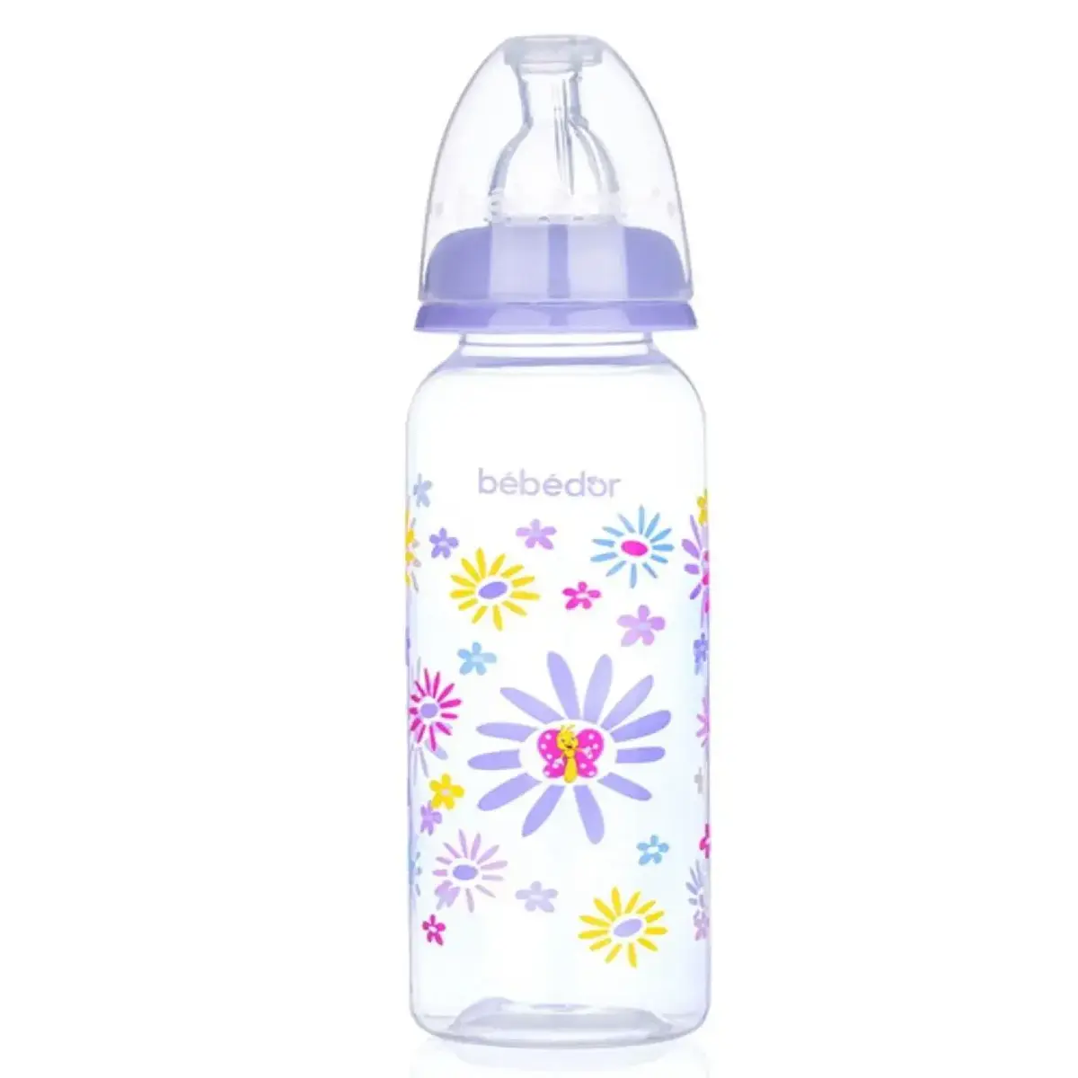 Bebedor Silikon Emzikli Desenli PP Biberon 250 ml 3+ Ay