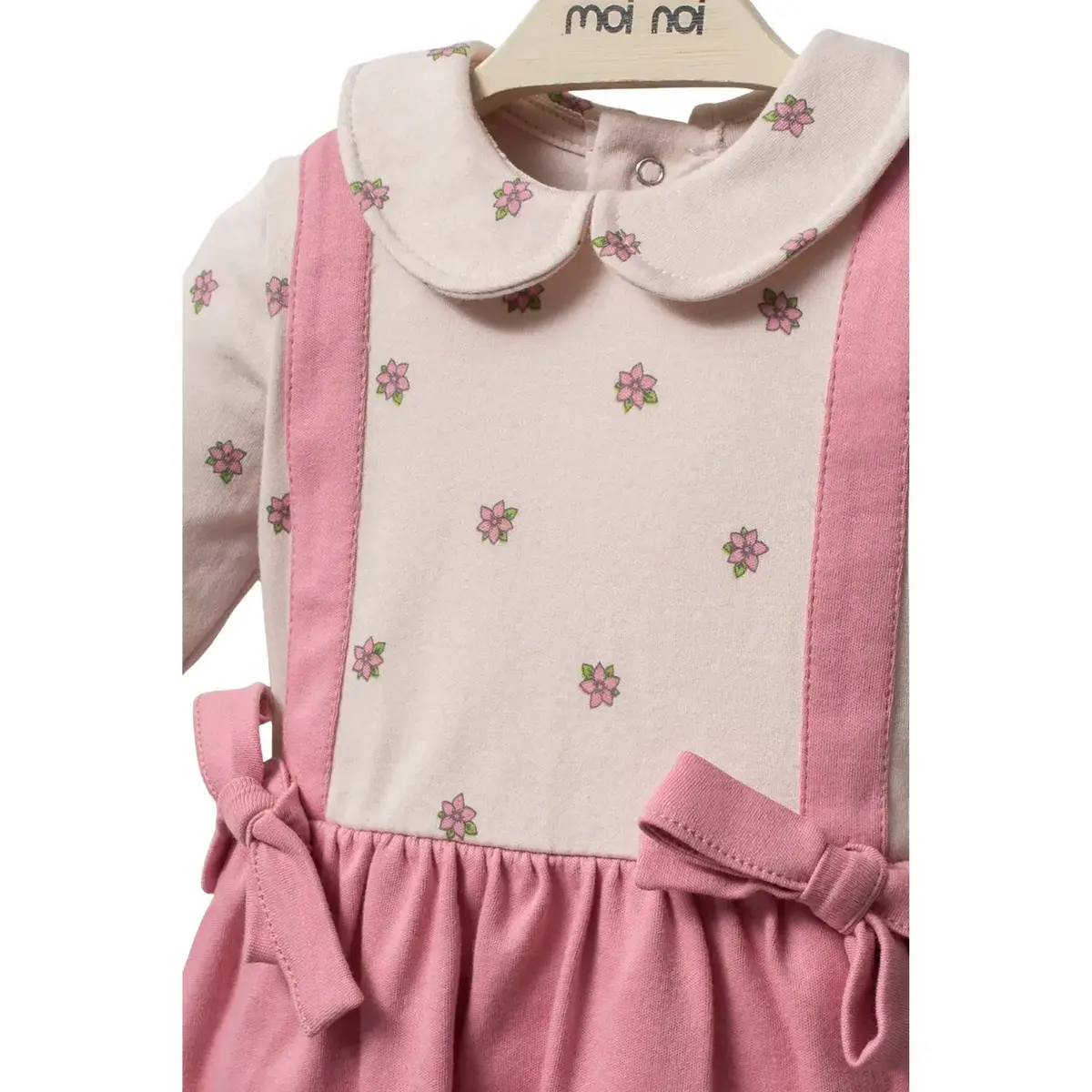 Moi Noi Elbise Bodyli Flowers Mürdüm