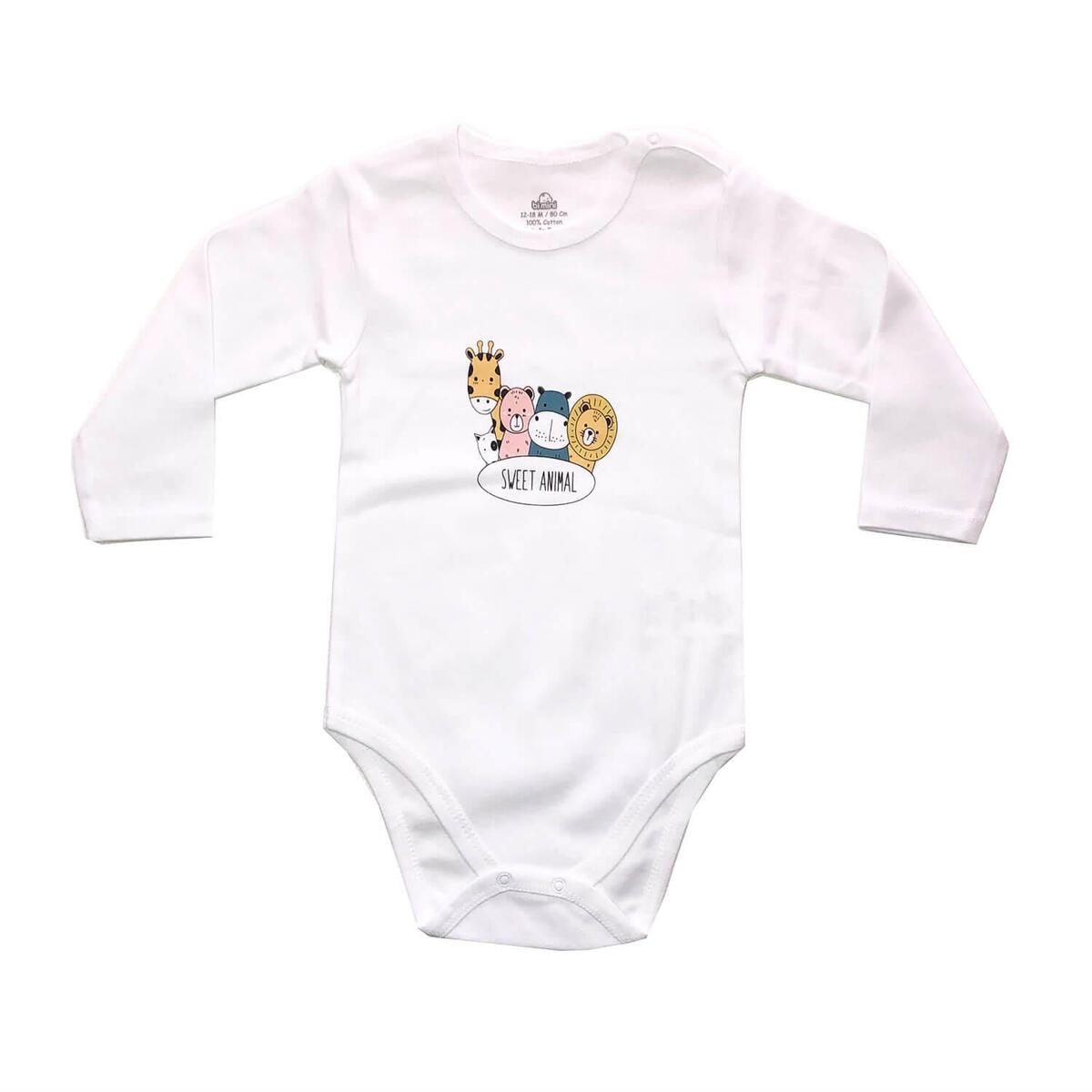 Bibaby Body Bimini Sweet Animals Beyaz