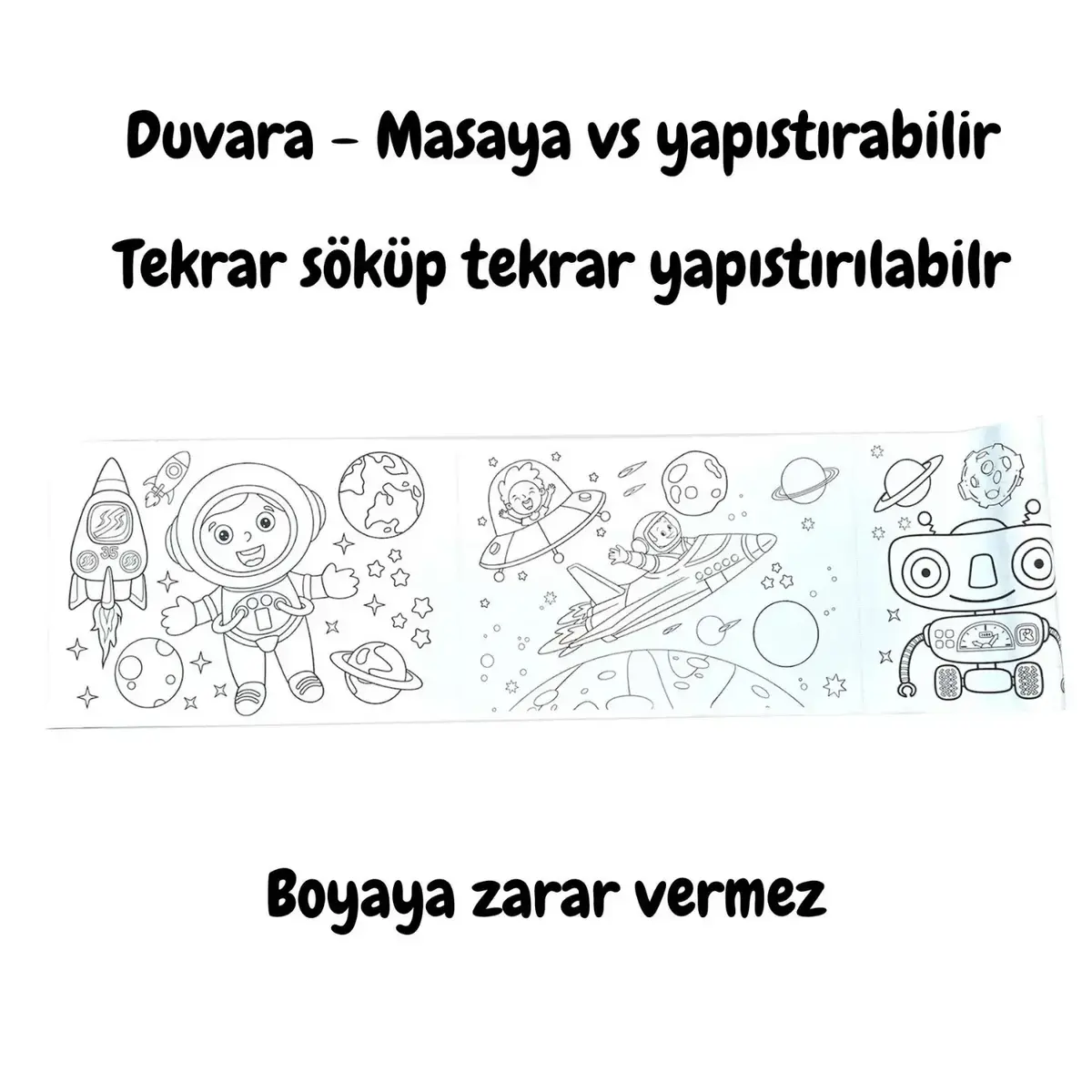 Lino Yapışkanlı Boyama Rulosu Dream Space 86X20 Cm