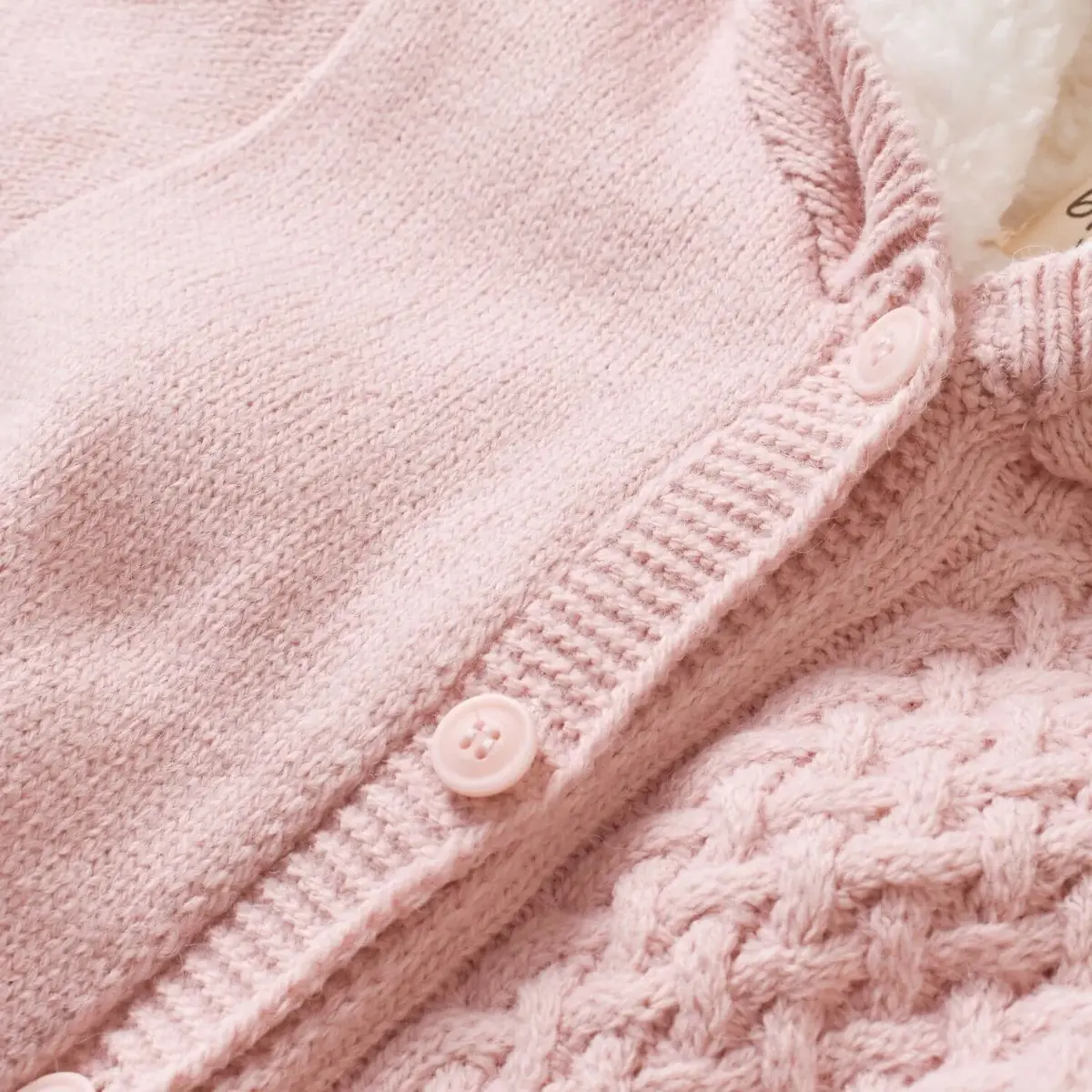 Bibaby Hırka Cepli Welsoft Triko Pembe