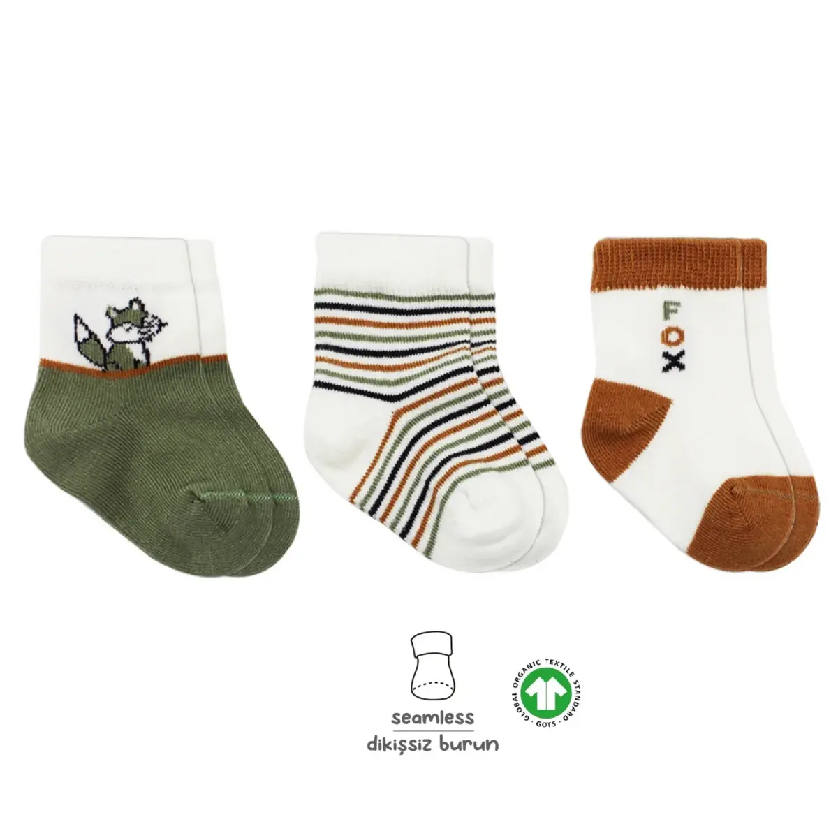 Bibaby Çorap Soket 3lü Bistyle Fox Penye Nil