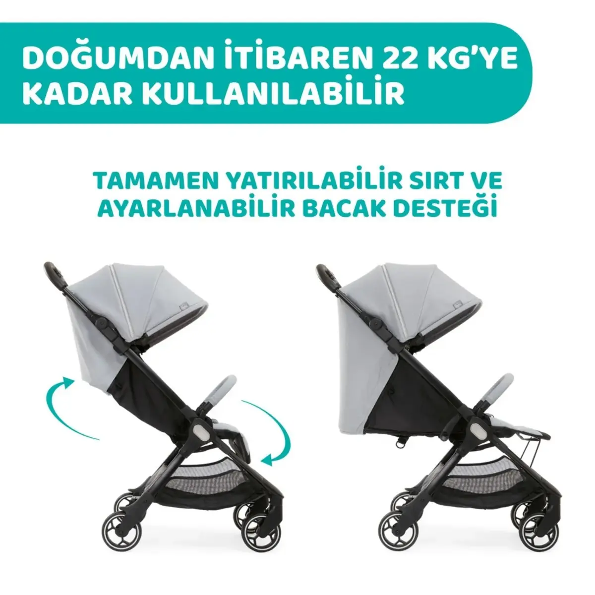 Chicco We Bebek Arabası Cool Grey