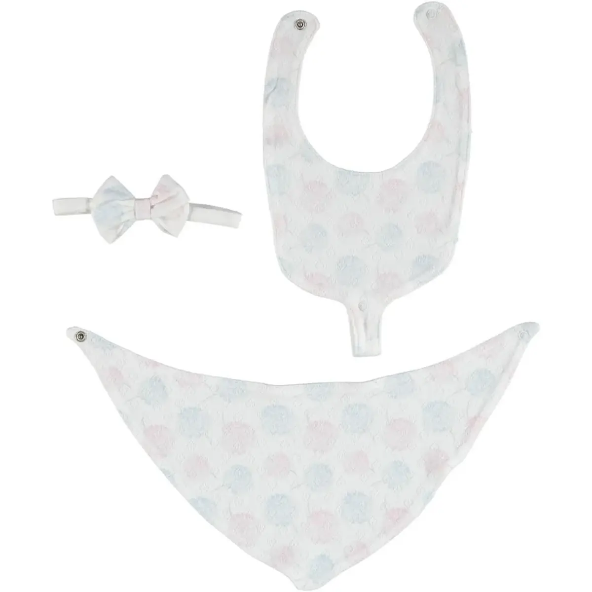 Bibaby Fular Önlük 3lü Party Garden Ekru