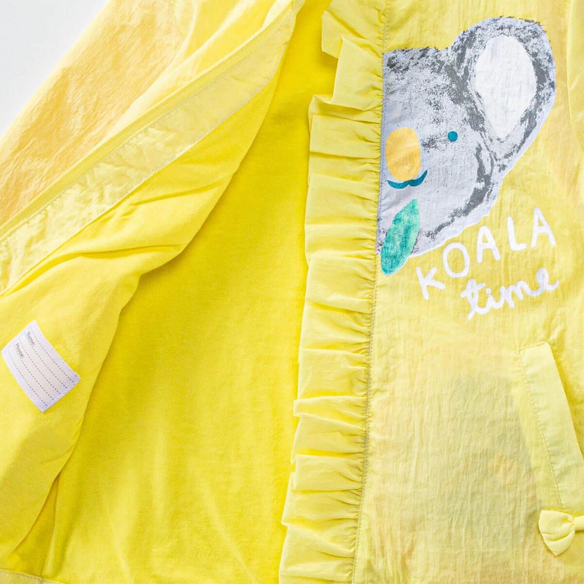 Midimod Yağmurluk Koala Baskılı Sarı