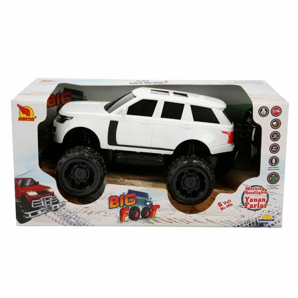 Uzaktan Kumandalı Big Foot Usb Şarjlı Jeep 34 cm 1:14
