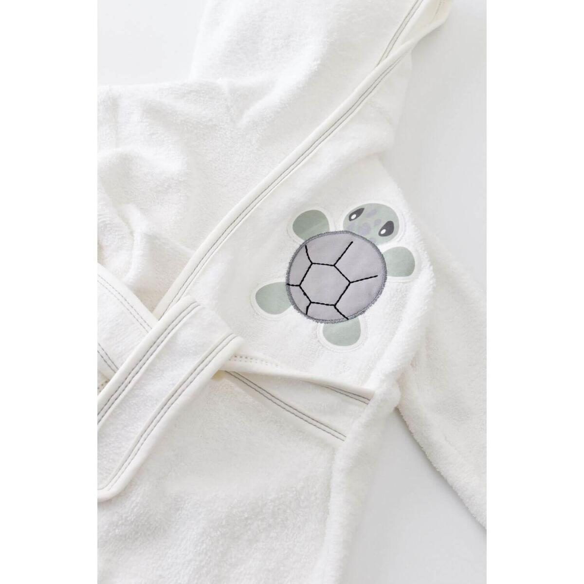 Bibaby Bornoz Takımı Tortoise Ekru - Yeşil