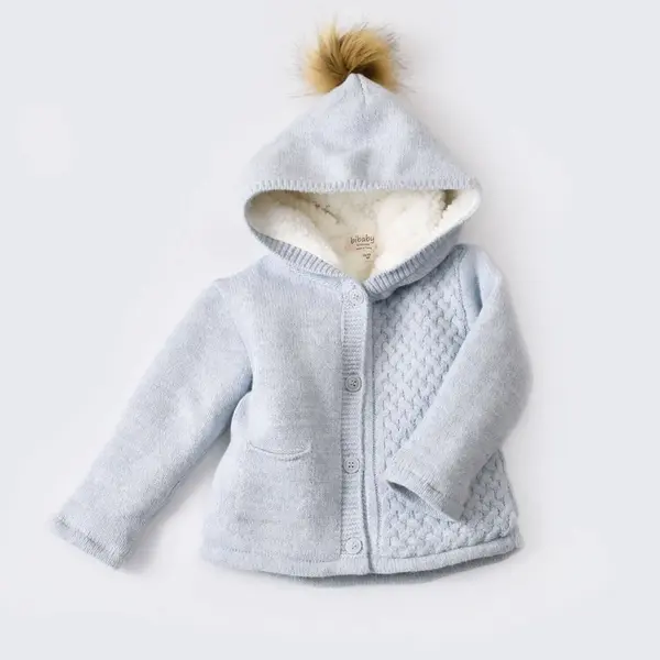 Bibaby Hırka Triko Cepli Welsoftlu Mavi
