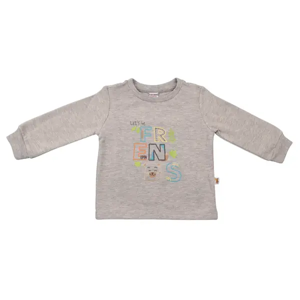Mini Damla Sweatshirt Friend Gri