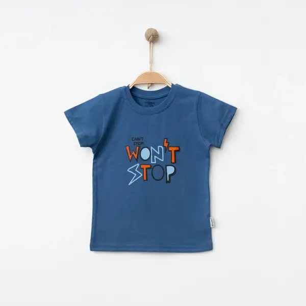 Winimo T-Shirt Wontstop Baskılı İndigo