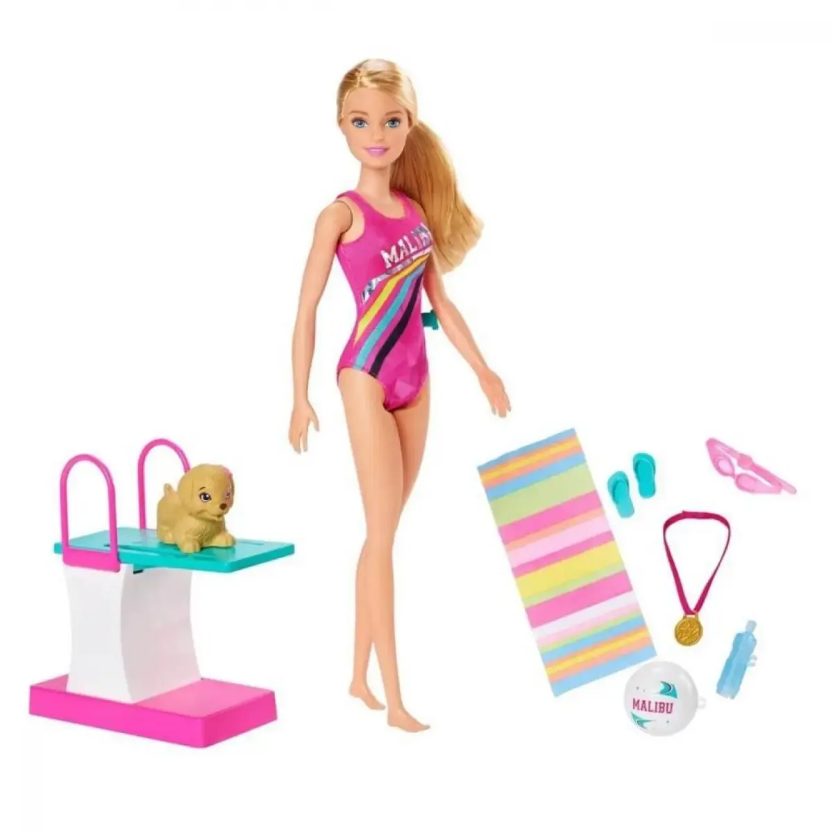 Barbie Seyahatte Yüzücü Barbie Oyun Seti