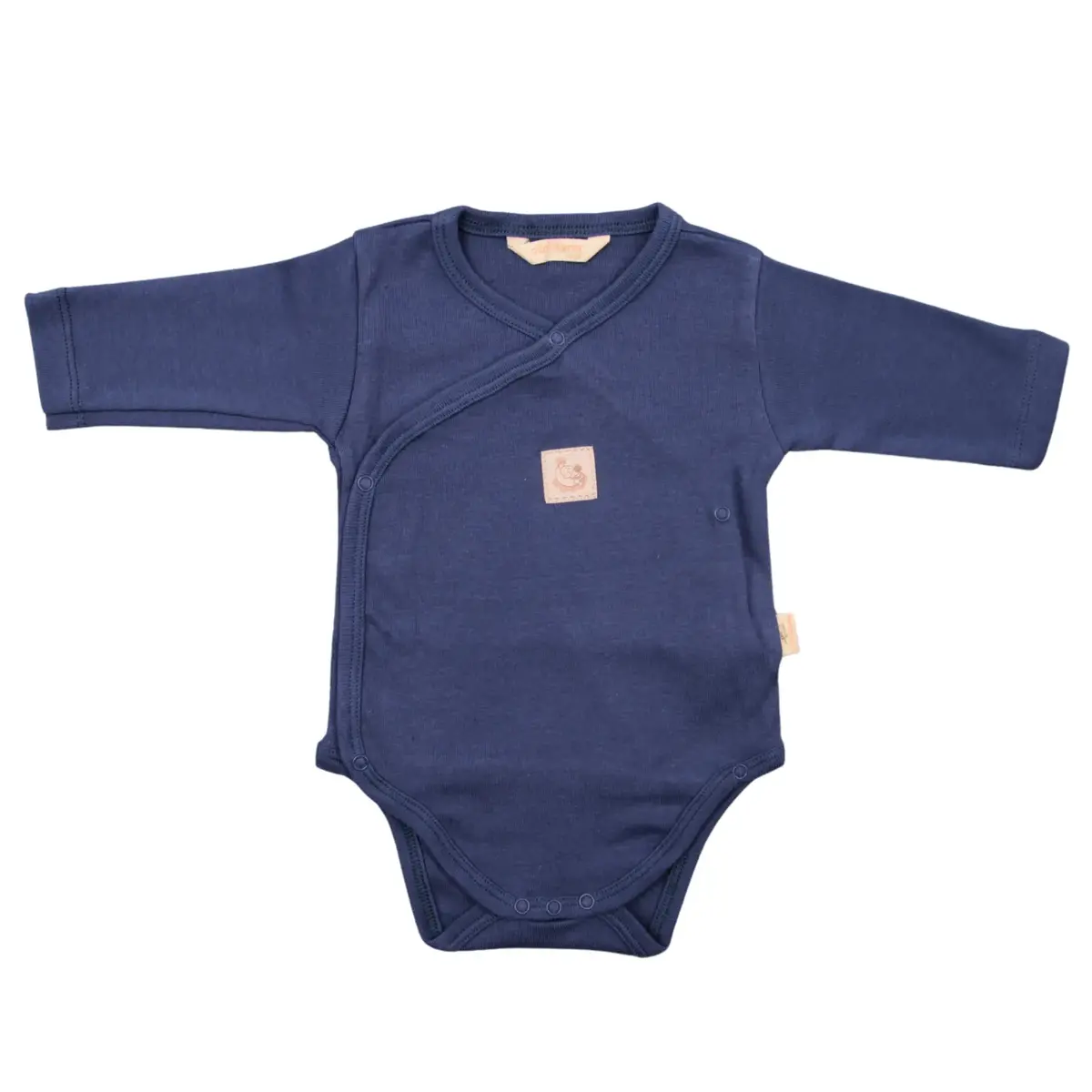 Mini Damla Body Uzun Kol Kruvaze Armalı İndigo