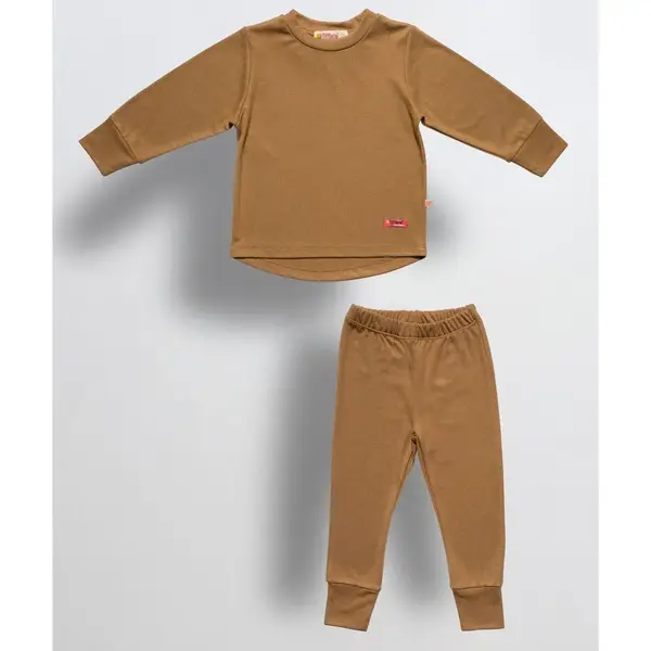 Tiffany Termal Pijama Takımı Hardal