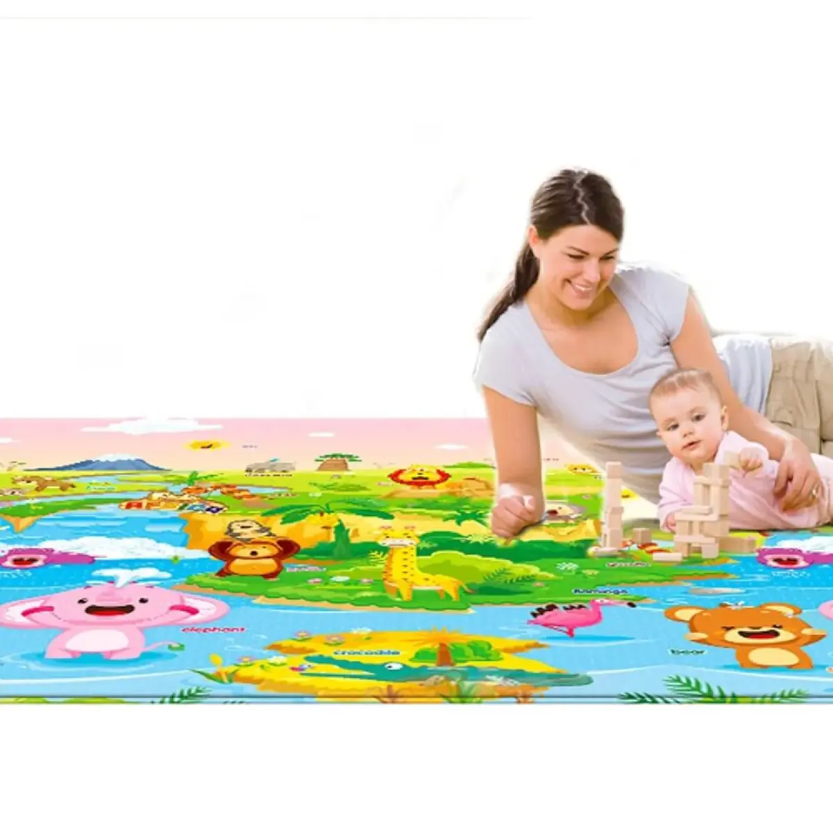 Unigo Comflor Pingko in Africa Oyun Matı 13mm 210x140cm Unigo Comflor Pingko in Africa Oyun Matı 13mm 210x140cm