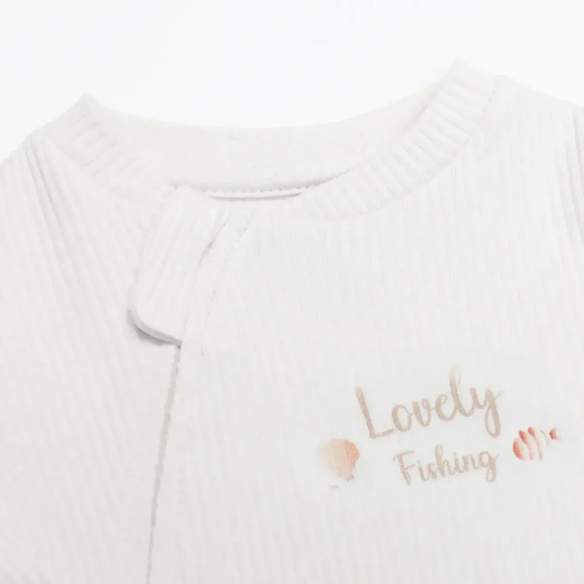 Bistyle Tulum Fermuarlı Modal Lovely Fishing Ekru