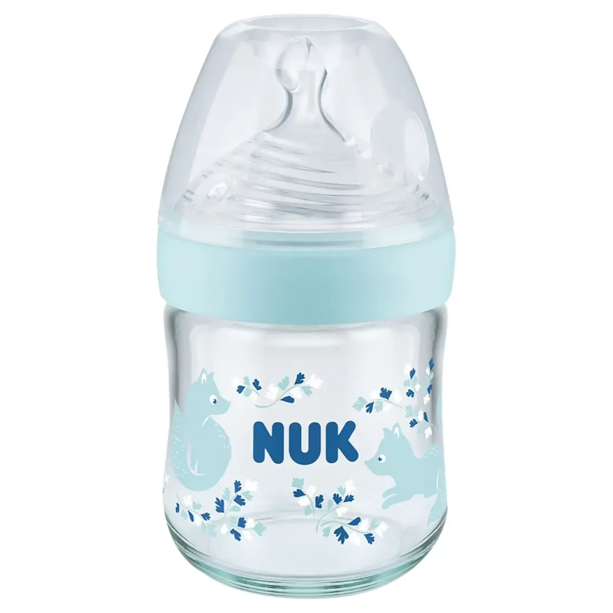 Nuk Nature Sense Isı Göstergeli Cam Biberon 120 ml Mavi