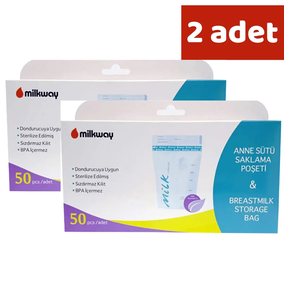 Milkway Anne Sütü Saklama Poşeti 50li x 3 Adet Milkway Anne Sütü Saklama Poşeti 50li x 3 Adet