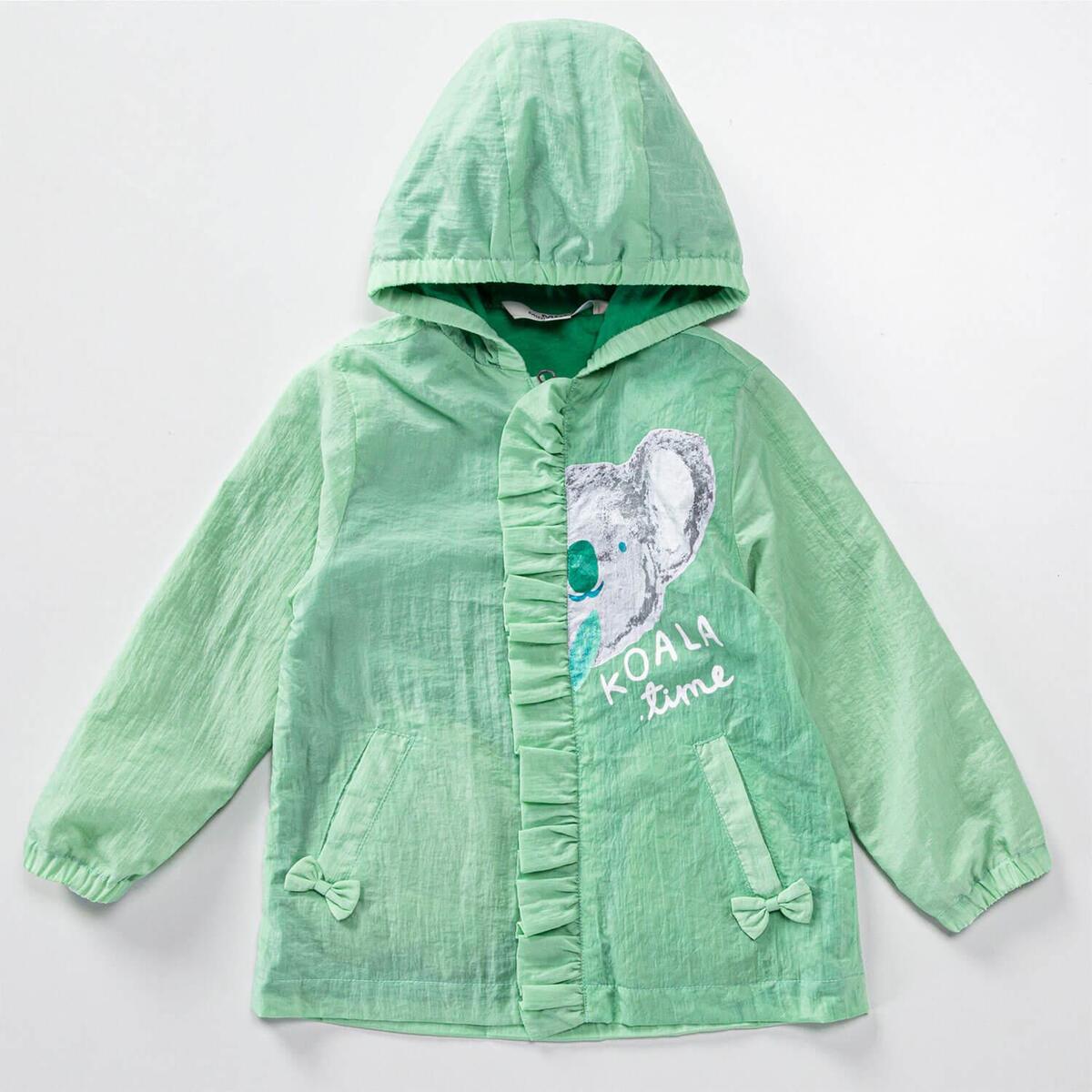 Midimod Yağmurluk Koala Baskılı Yeşil