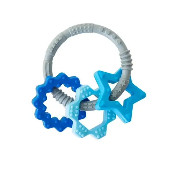 Babyjem Silikon Halka Dişlik Mavi