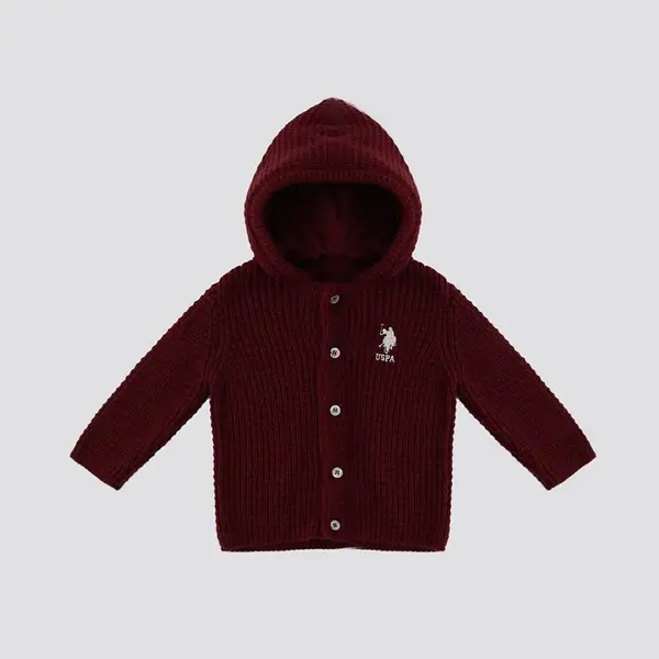 U.S. Polo Hırka Triko Bordo