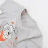 Bibaby 2Li Takım Şortlu Bow Dog Beyaz