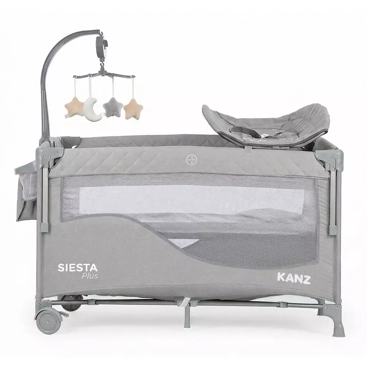 Kanz Siesta Plus Anne Yanı Oyun Parkı 70x120 cm Gri