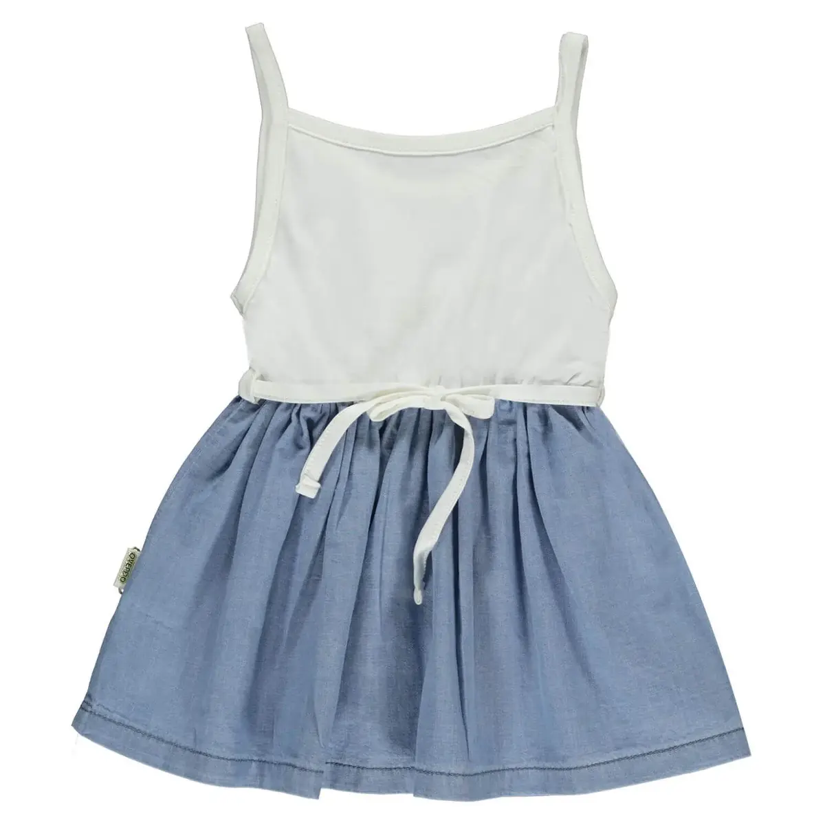 Overdo Elbise Tavşan Nakışlı Kot Beyaz