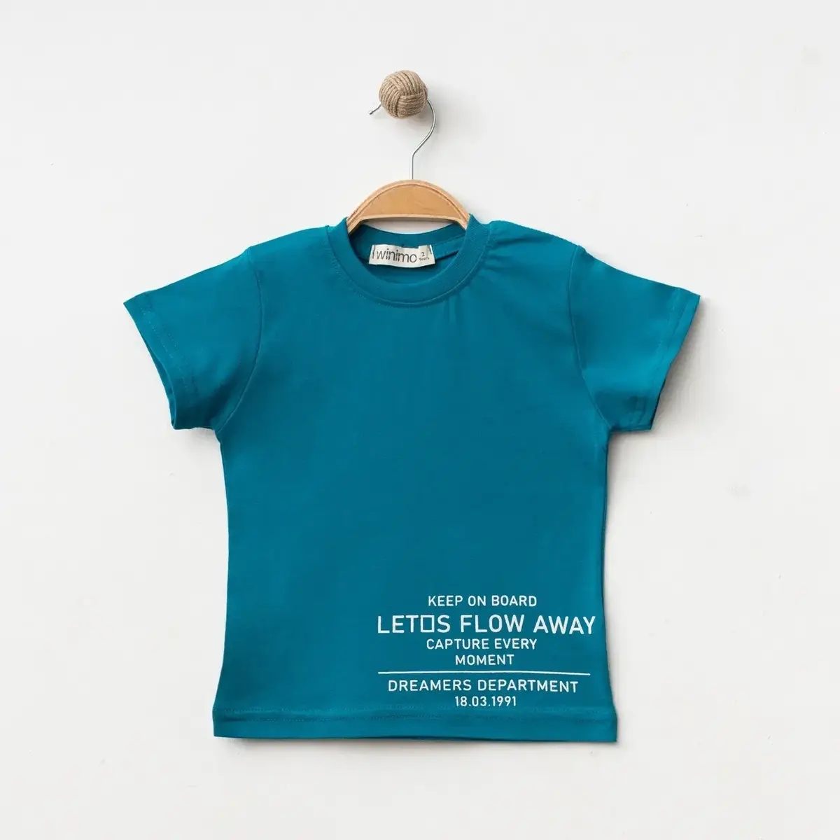 Winimo T-Shirt Keep On Board Baskılı Turkuaz