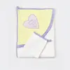 Bibaby Organik Havlu Love You Baby Yellow Lavender