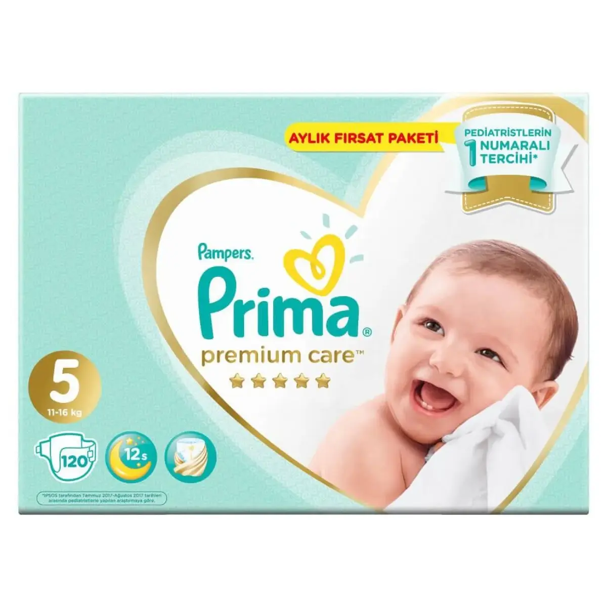 Prima Premium Care Bebek Bezi 5 Beden Junior 120li Aylık Fırsat Paketi