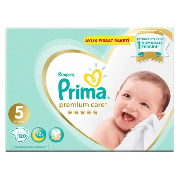 Prima Premium Care Bebek Bezi 5 Beden Junior 120li Aylık Fırsat Paketi