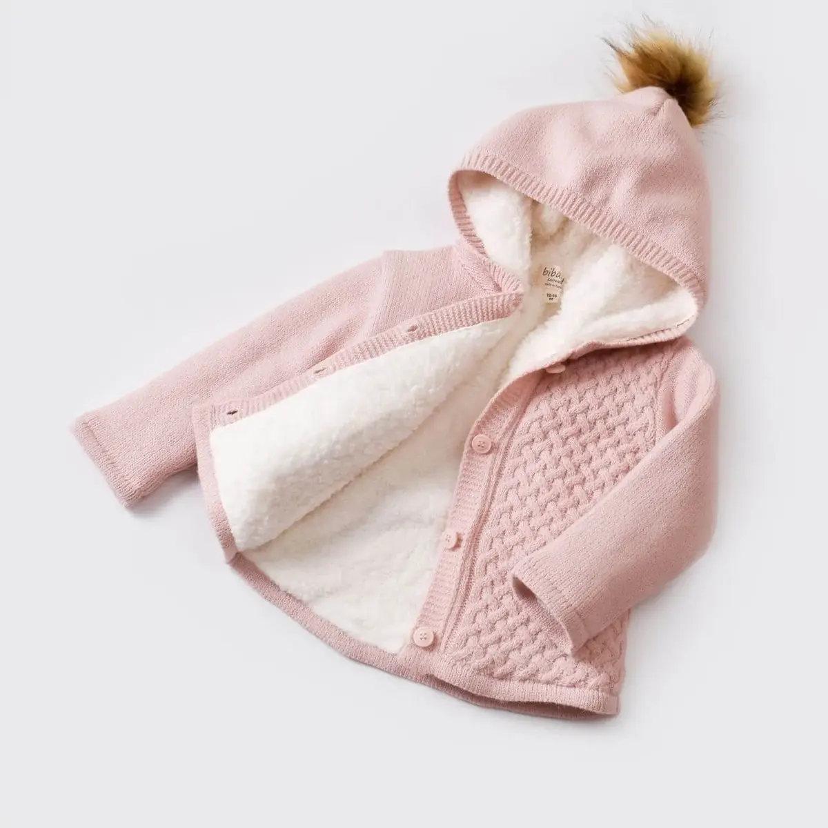 Bibaby Hırka Cepli Welsoft Triko Pembe