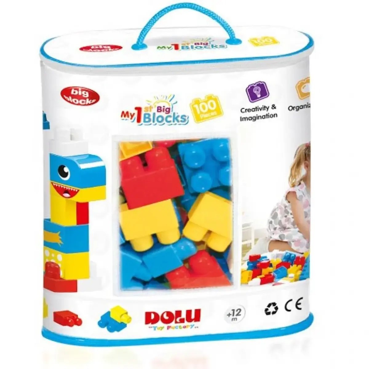 Dolu Baskılı Torbada Büyük Bloklar 100 Parça