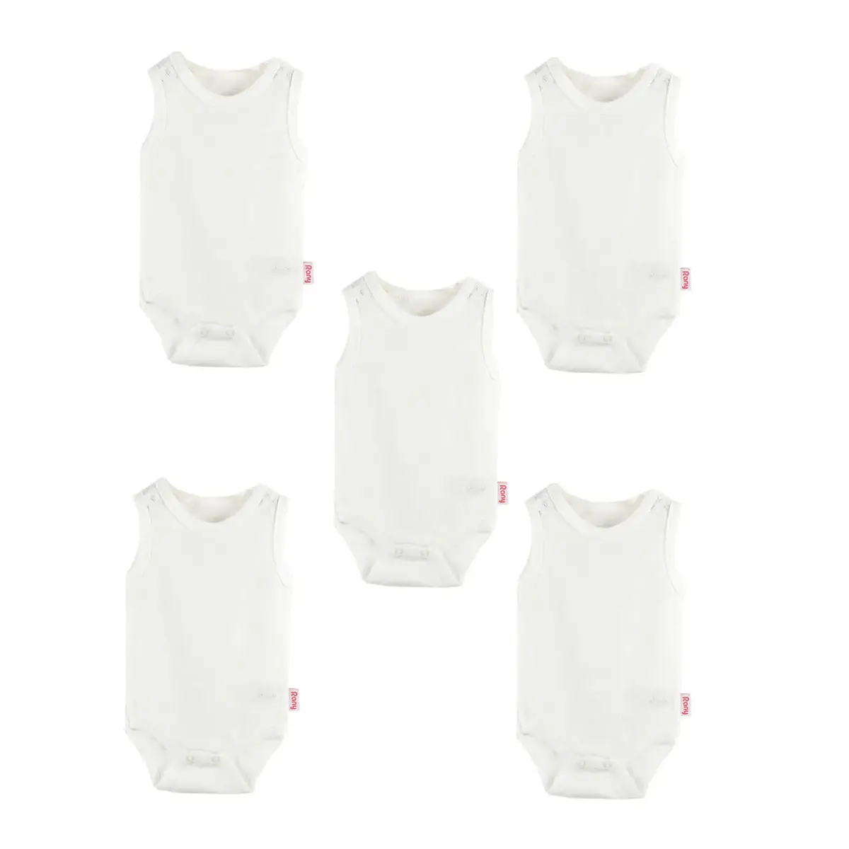 Rany Baby Atlet Body 5li Jakarlı 6-9 Ay Beyaz