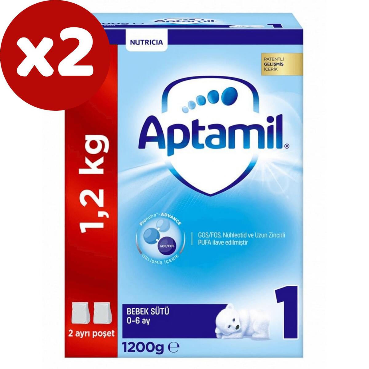 Aptamil 1 Devam Sütü 1200 Gr x2