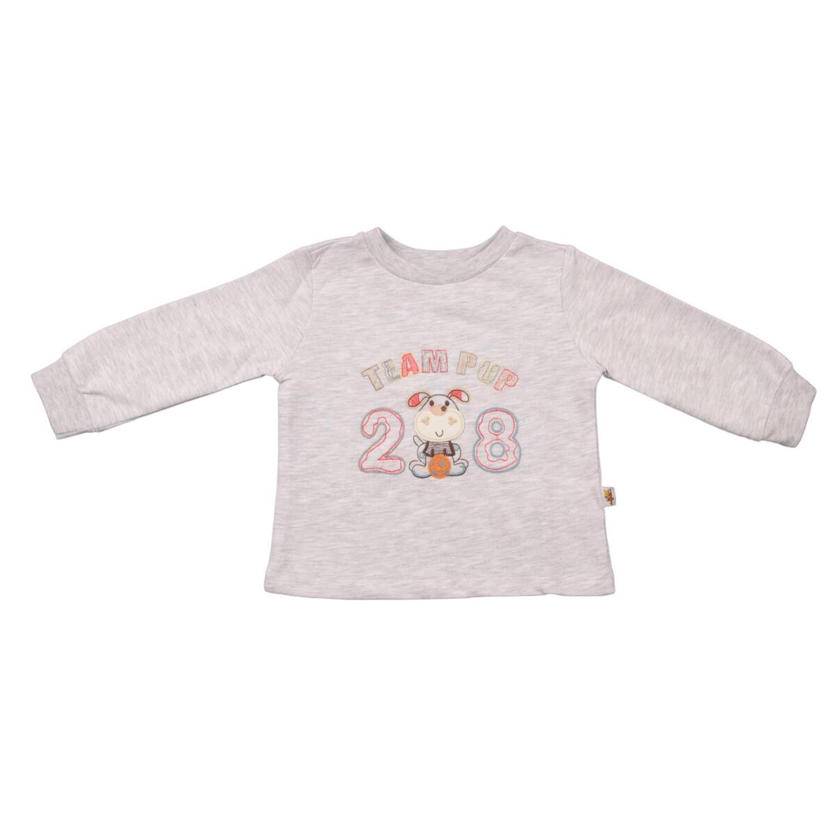 Mini Damla Sweatshirt Köpek Gri