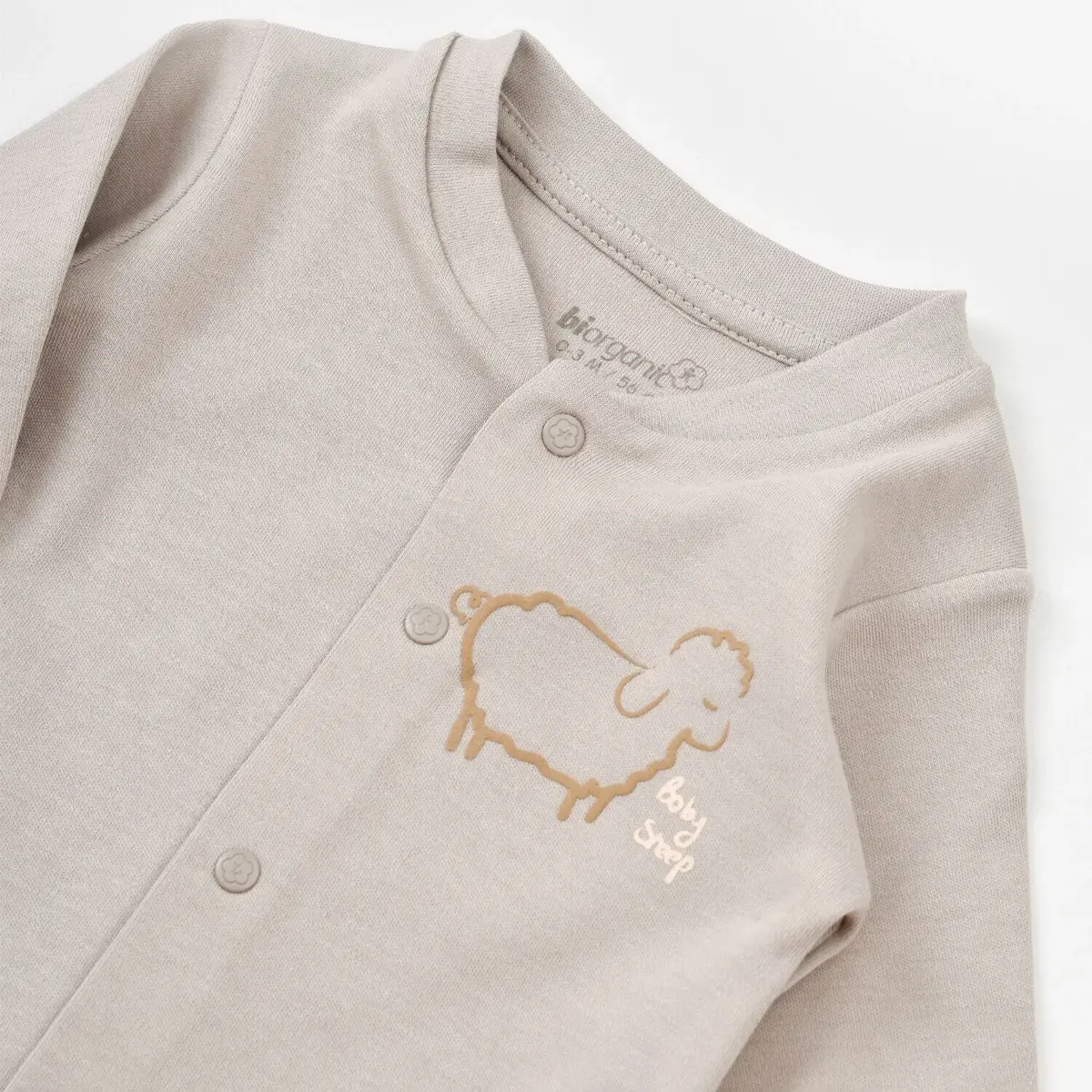 Bibaby Organik Zıbın Takımı Battaniyeli Tüllü Curly Sheep Bej