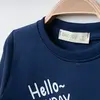 Bebolly Sweatshirt Hello Sunday Ayıcıklı Baskılı Lacivert