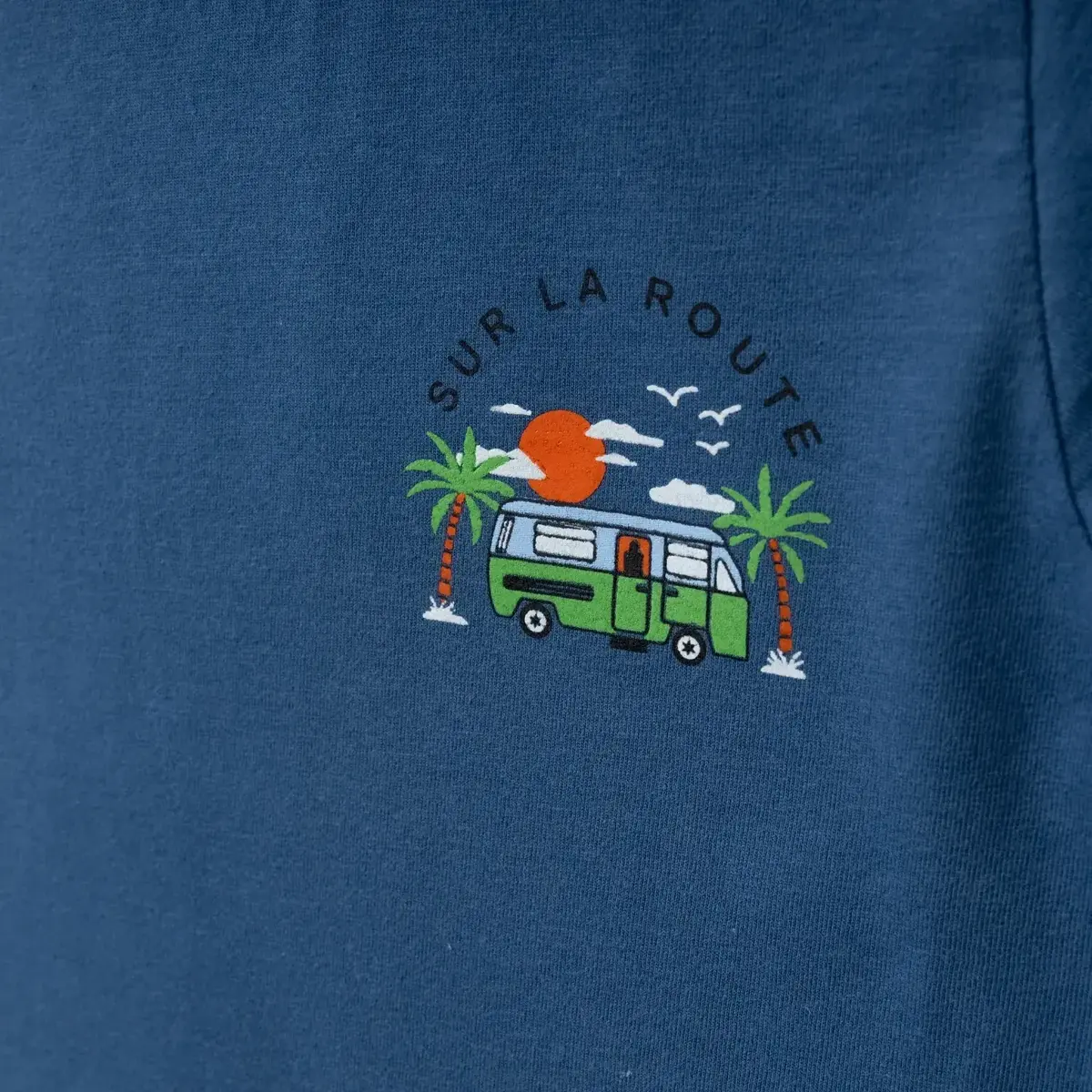 Winimo T-Shirt Otobüs Baskılı İndigo