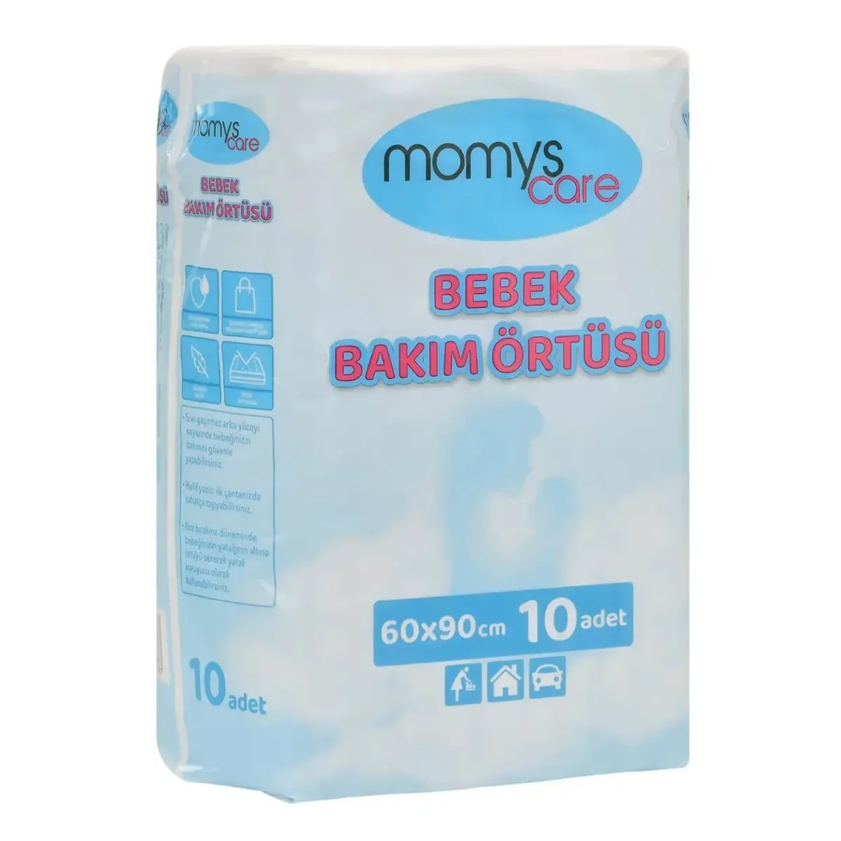 Babyjem Önden Açılır Bebek Banyo&Mama Oturağı Gri + Momys Care Bebek Bakım Örtüsü 60*90 cm 10lu