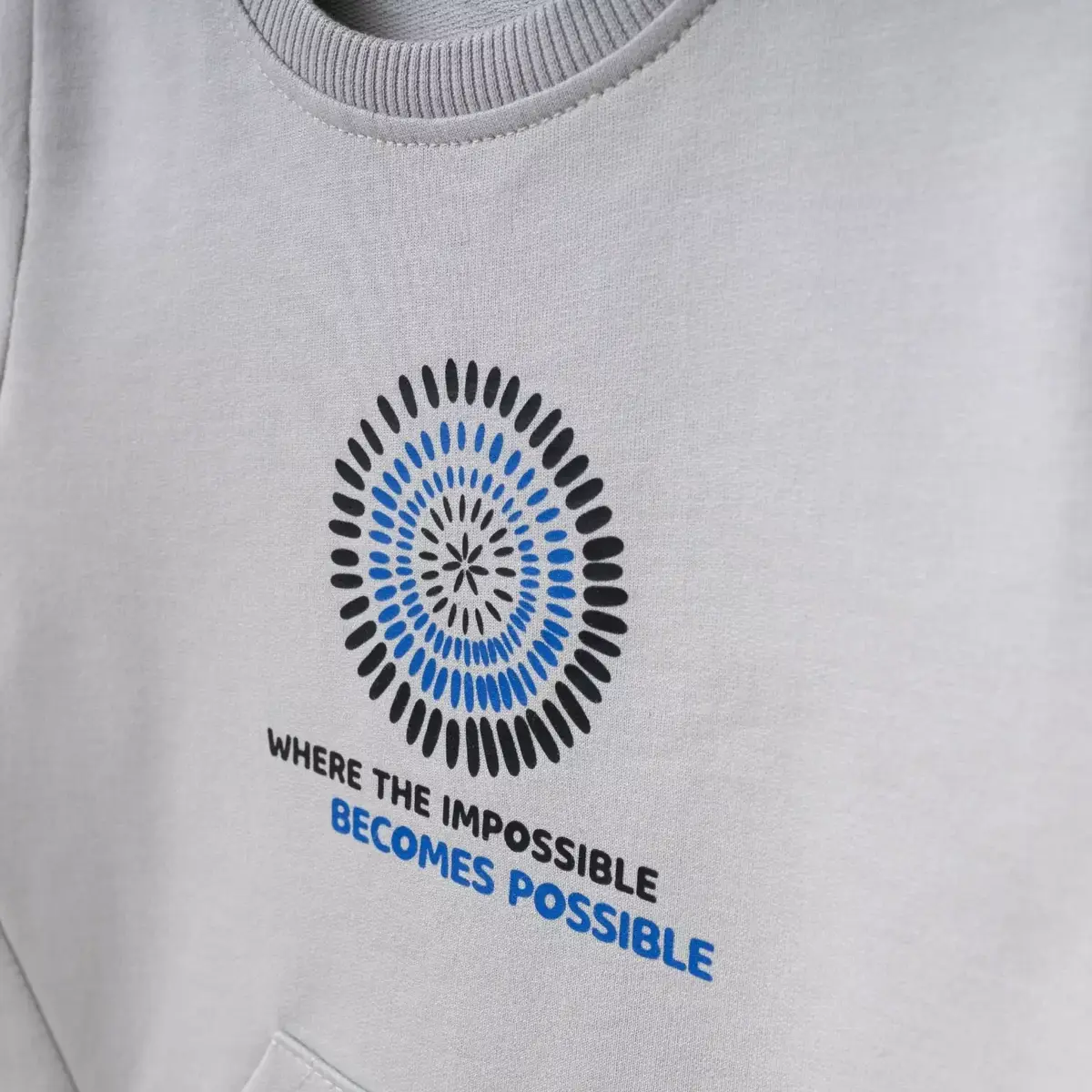 Bebolly Sweartshirt Parçalı Becomes Baskılı Gri