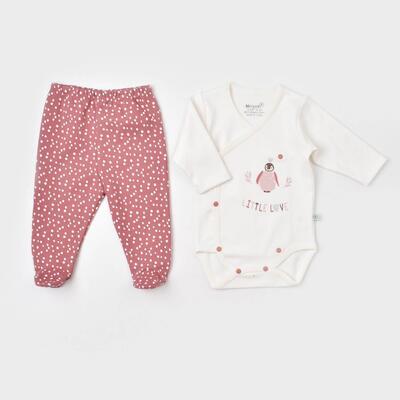 Bibaby Organik Zıbın Takımı Little Love Rose Dry